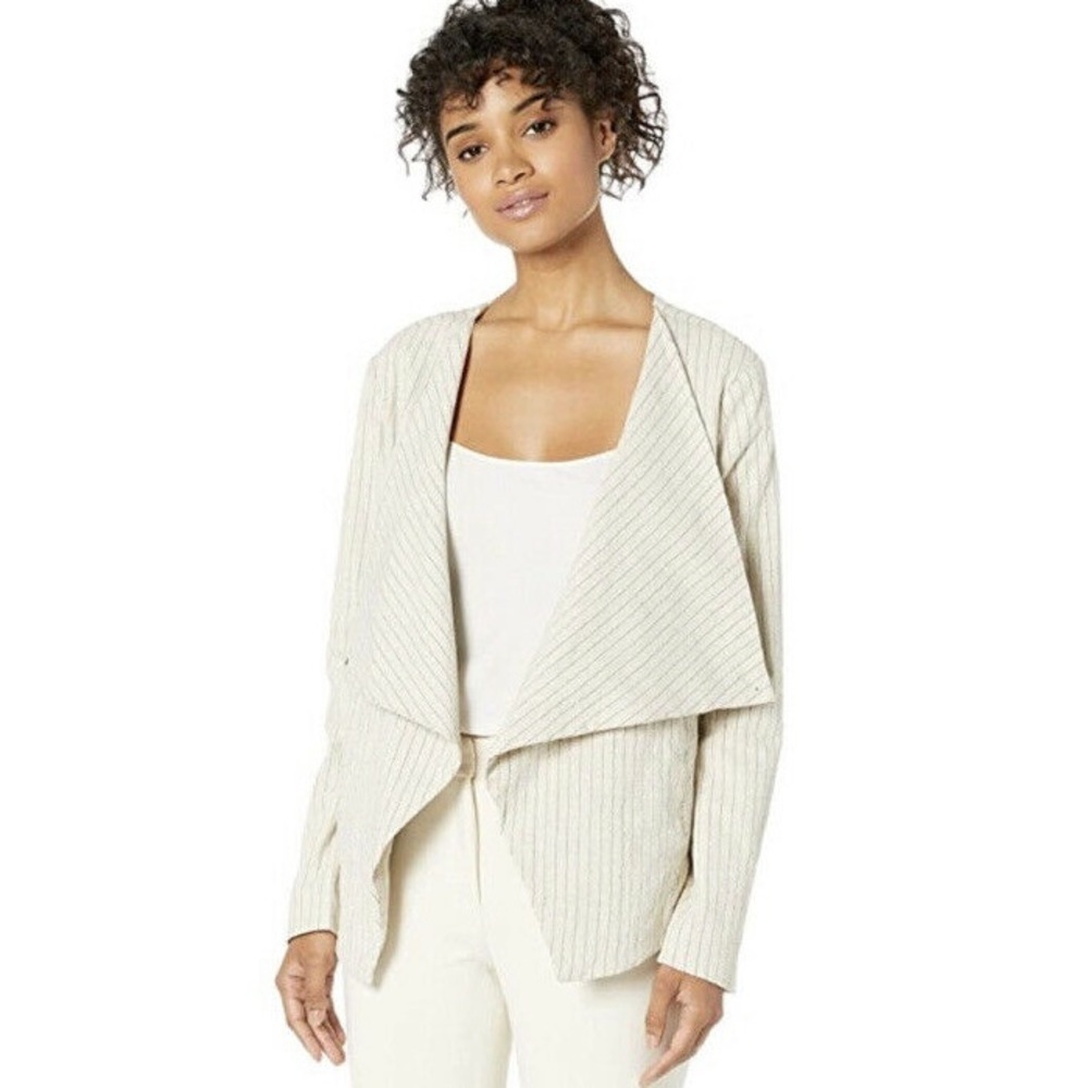 Revolve Blank NYC linen stripe Neutral Jacket